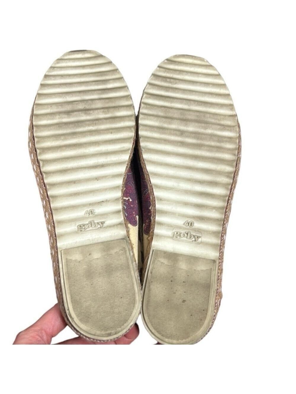 Goby Ganesha Elephant Canvas Slip on Espadrilles Size 40 - Picture 7 of 9